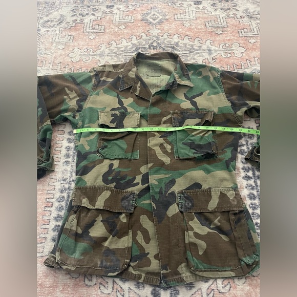 Vintage Green & Brown Unisex Camo Utility Jacket - Picture 6 of 7